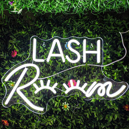 Lash Room Russian Script Pink - White Led Neon Sign Salon Decor - Shineneon