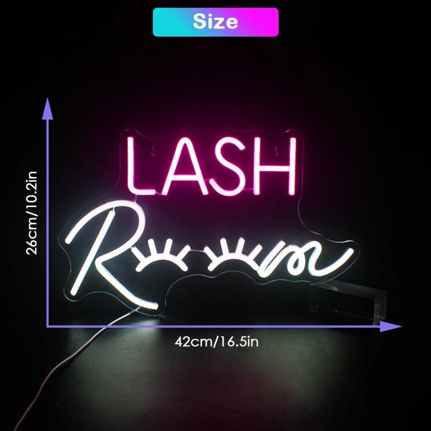Lash Room Russian Script Pink - White Led Neon Sign Salon Decor - Shineneon
