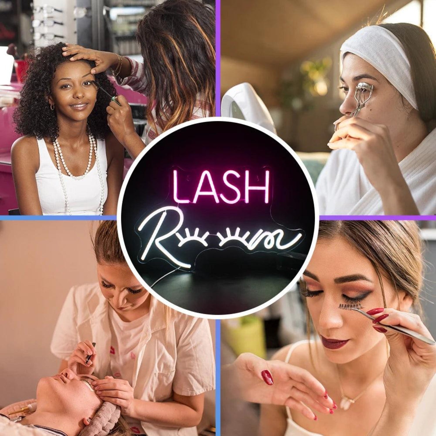 Lash Room Russian Script Pink - White Led Neon Sign Salon Decor - Shineneon