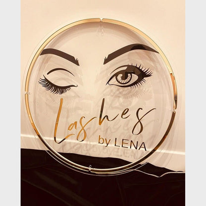 Lashes B Lena Acrylic Business Logo Sign - Shineneon