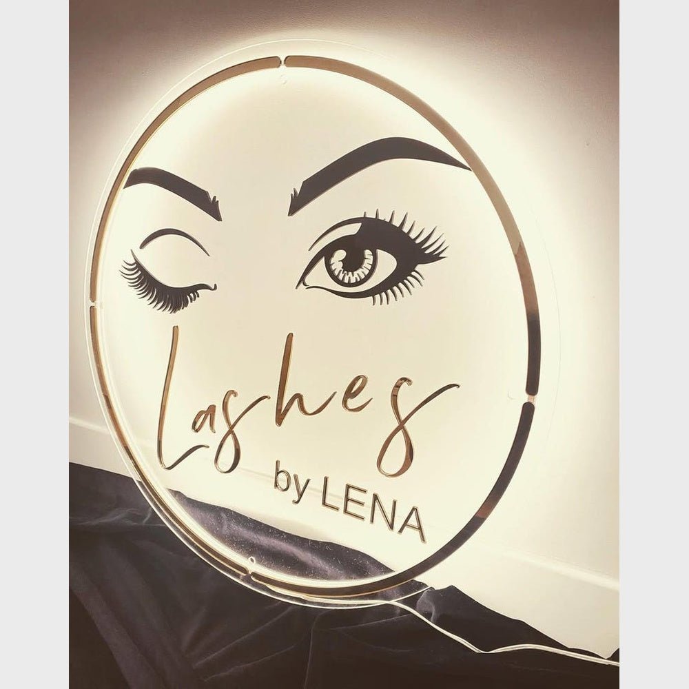 Lashes B Lena Acrylic Business Logo Sign - Shineneon