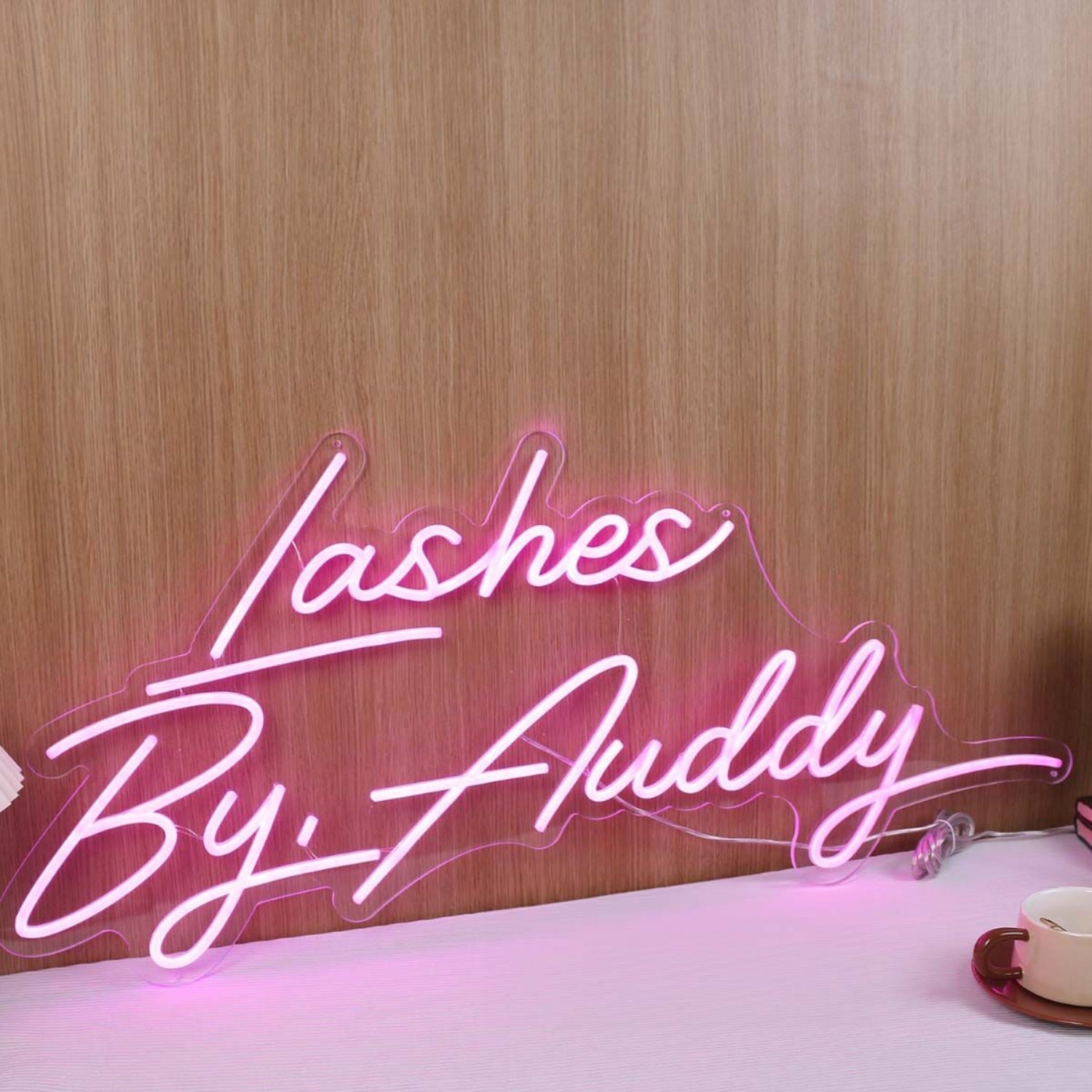 Lashes By Auddy Pink Led Neon Sign - Shineneon