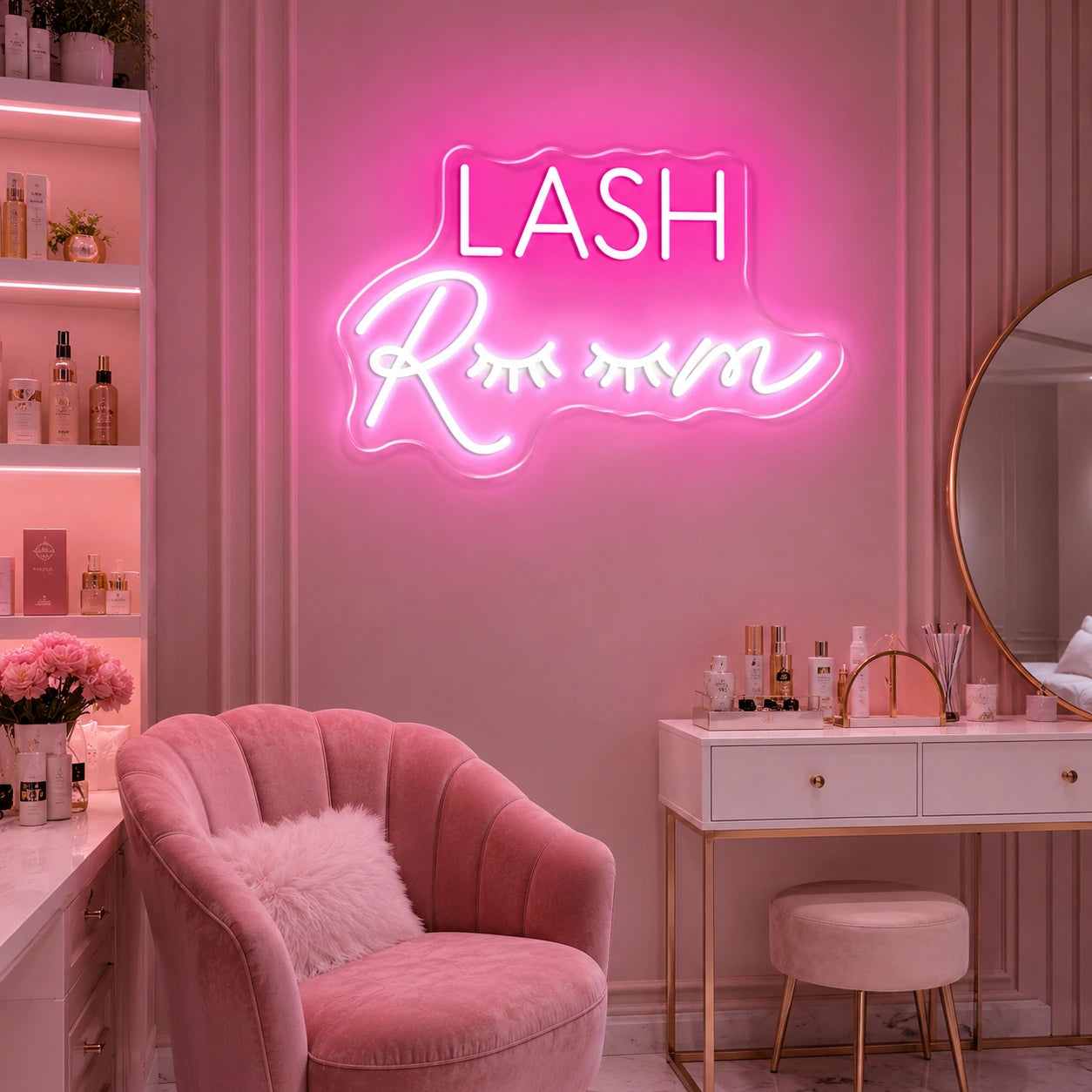 Lashes LED Neon Sign - 02 High-Converting Product Image