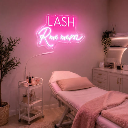 Lashes LED Neon Sign - 03 Real Lifestyle Scene