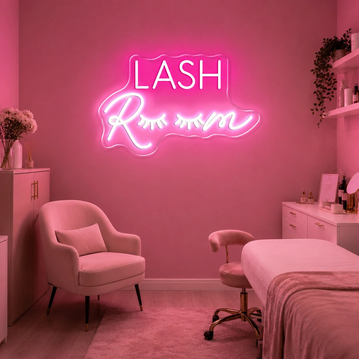 Lashes LED Neon Sign - 04 Size Image