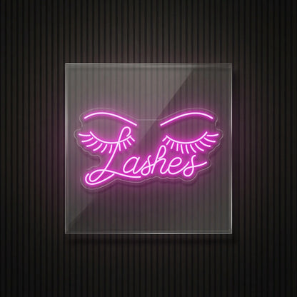 Lashes LED Neon Sign Wall Neon Sign - 04 Size Image