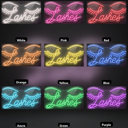 Lashes LED Neon Sign Wall Neon Sign - 05 Color Grid