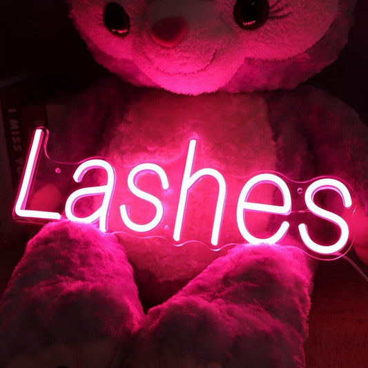 Lashes Led Sign Business Neon Signs Wall Art