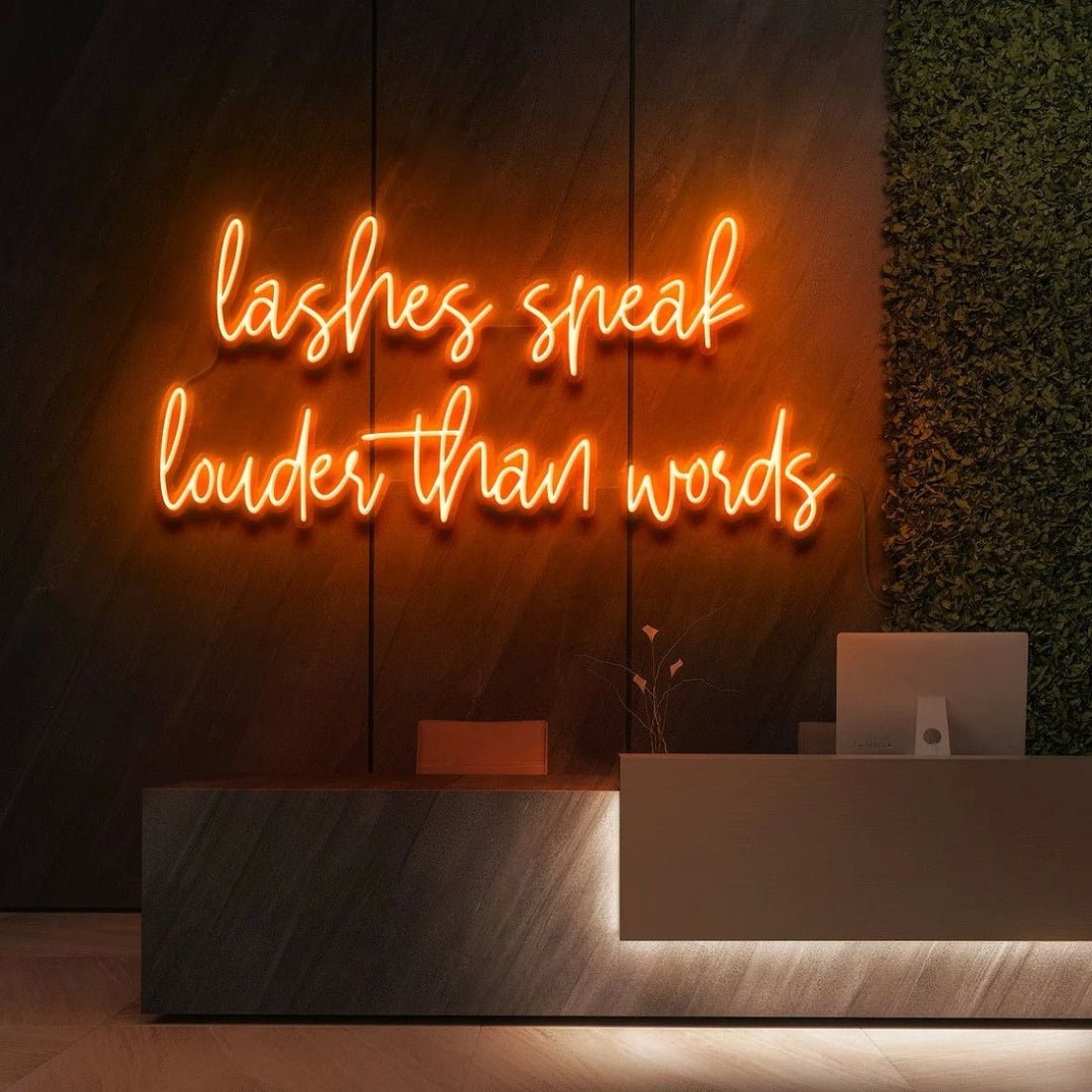 Lashes Speak Louder Than Words Led Sign Business Neon Sign - Shineneon