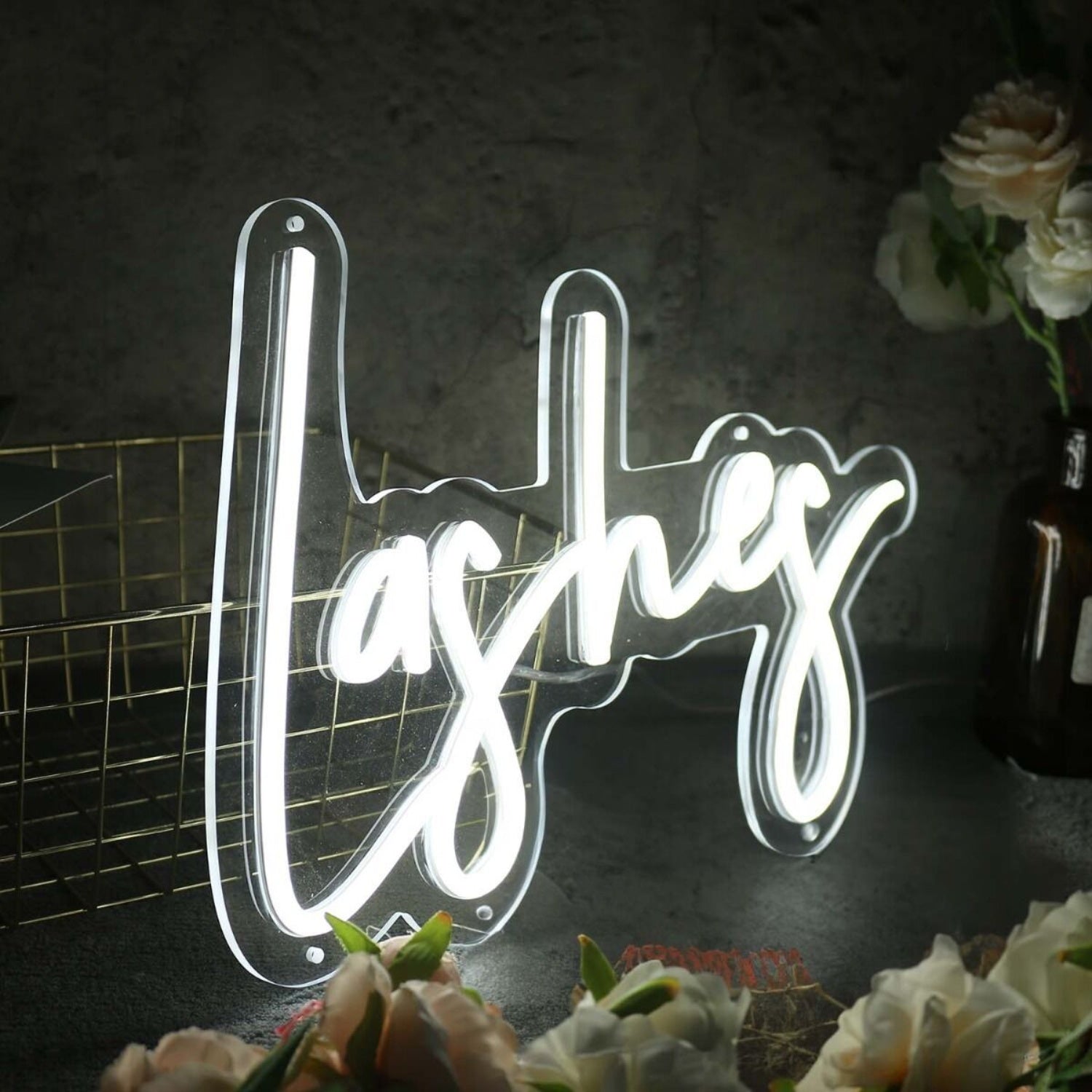 Lashes White Led Neon Sign - Shineneon