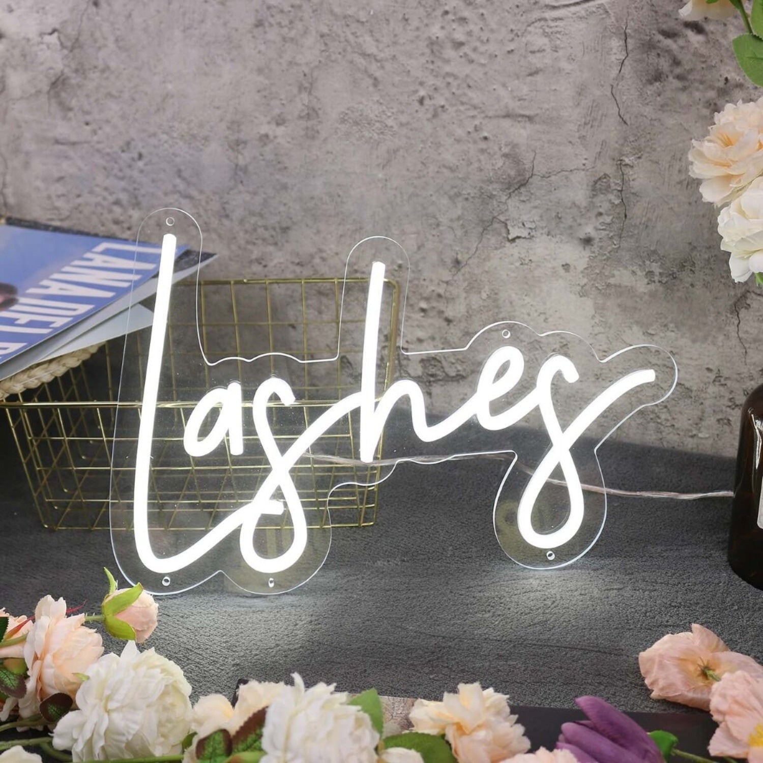 Lashes White Led Neon Sign - Shineneon