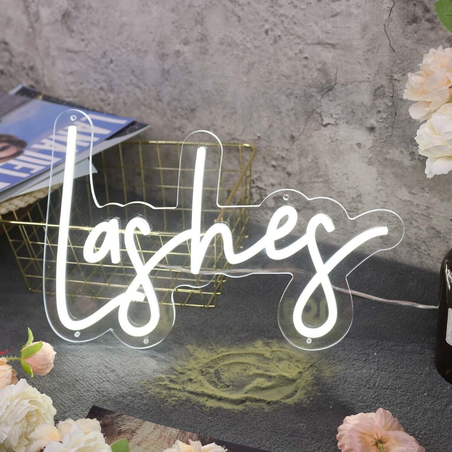 Lashes White Led Neon Sign - Shineneon