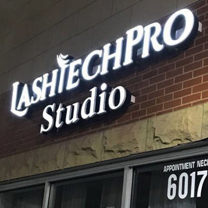 Lashiechpro Studio 3D Frontlit Channel Letters Led Light Sign - Shineneon