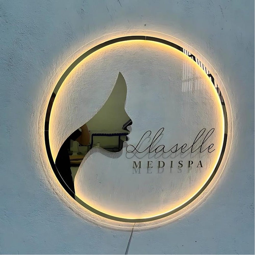 Lashlle Medispa Acrylic Business Logo Sign - Shineneon