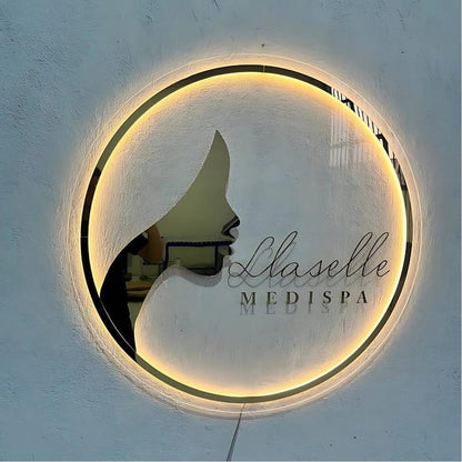 Lashlle Medispa Acrylic Business Logo Sign - Shineneon