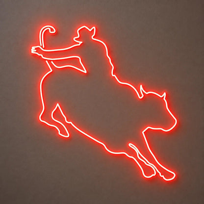 Lasso Bull Rider Vintage LED Neon Sign - Shineneon