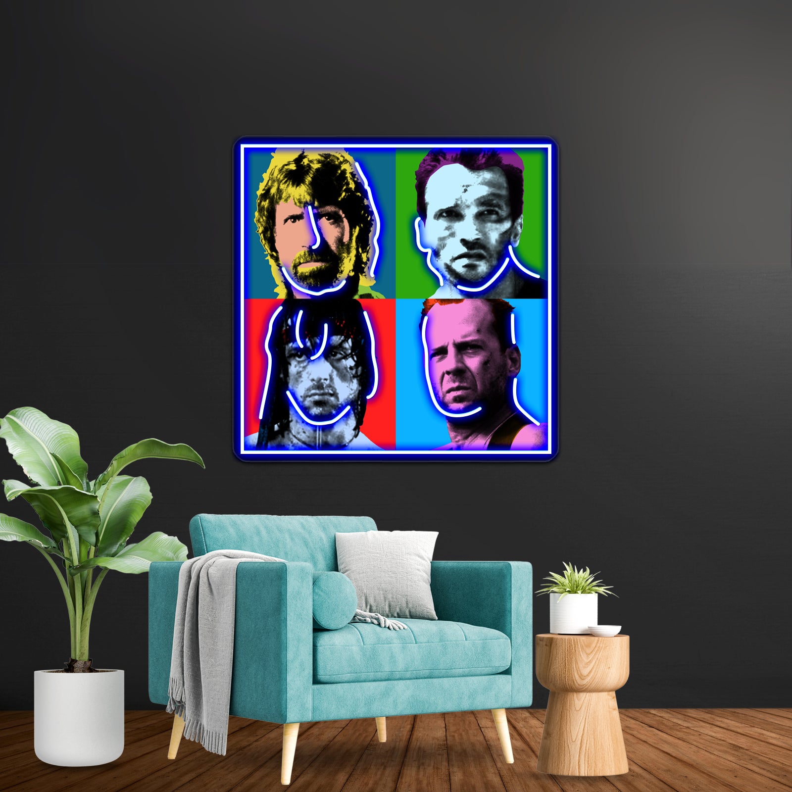 Last Action Heroes 80s Movies Artwork Neon Light Signs Custom - LED neon sign view 5