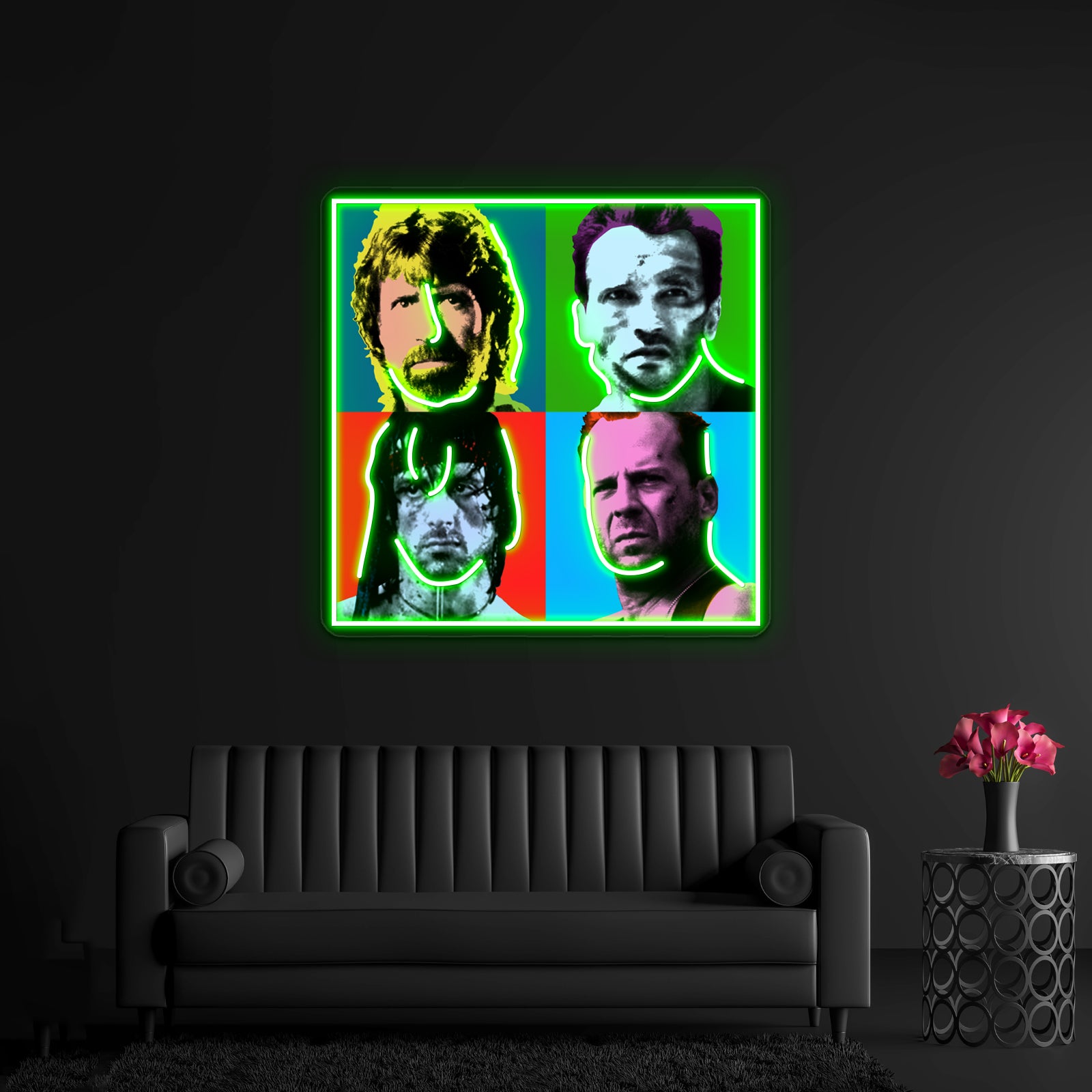 Last Action Heroes 80s Movies Artwork Neon Light Signs Custom