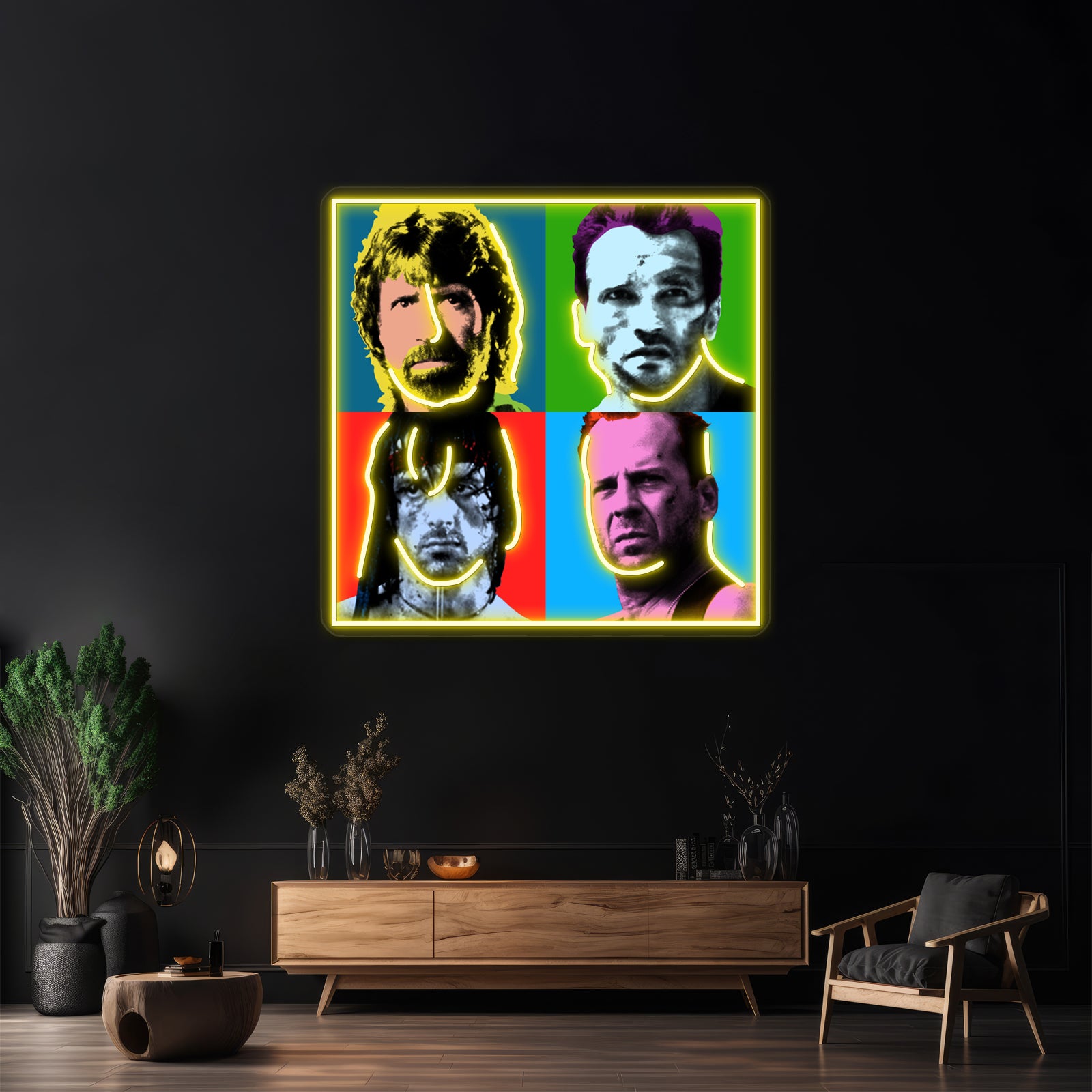 Last Action Heroes 80s Movies Artwork Neon Light Signs Custom - LED neon sign view 7