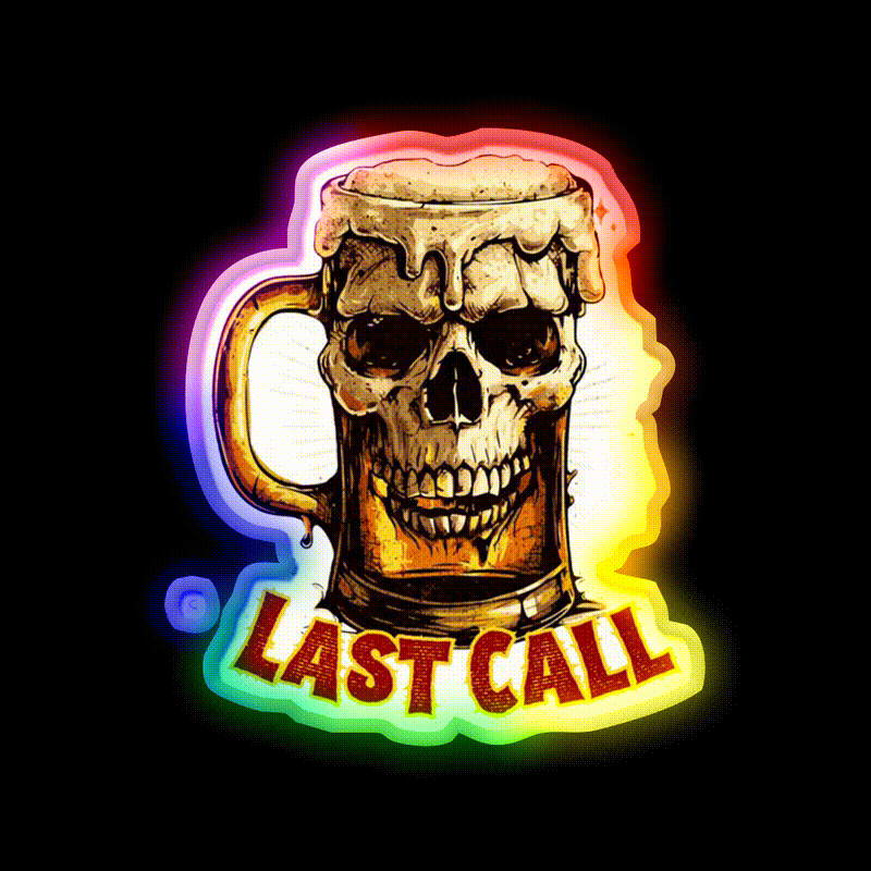 Last Call Man Cave Bar Led Neon Sign Rgb Color