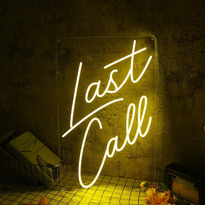 Last Call Yellow Led Neon Sign - Shineneon