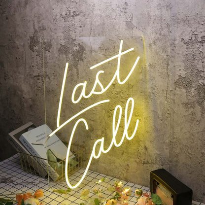 Last Call Yellow Led Neon Sign - Shineneon