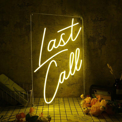 Last Call Yellow Led Neon Sign - Shineneon