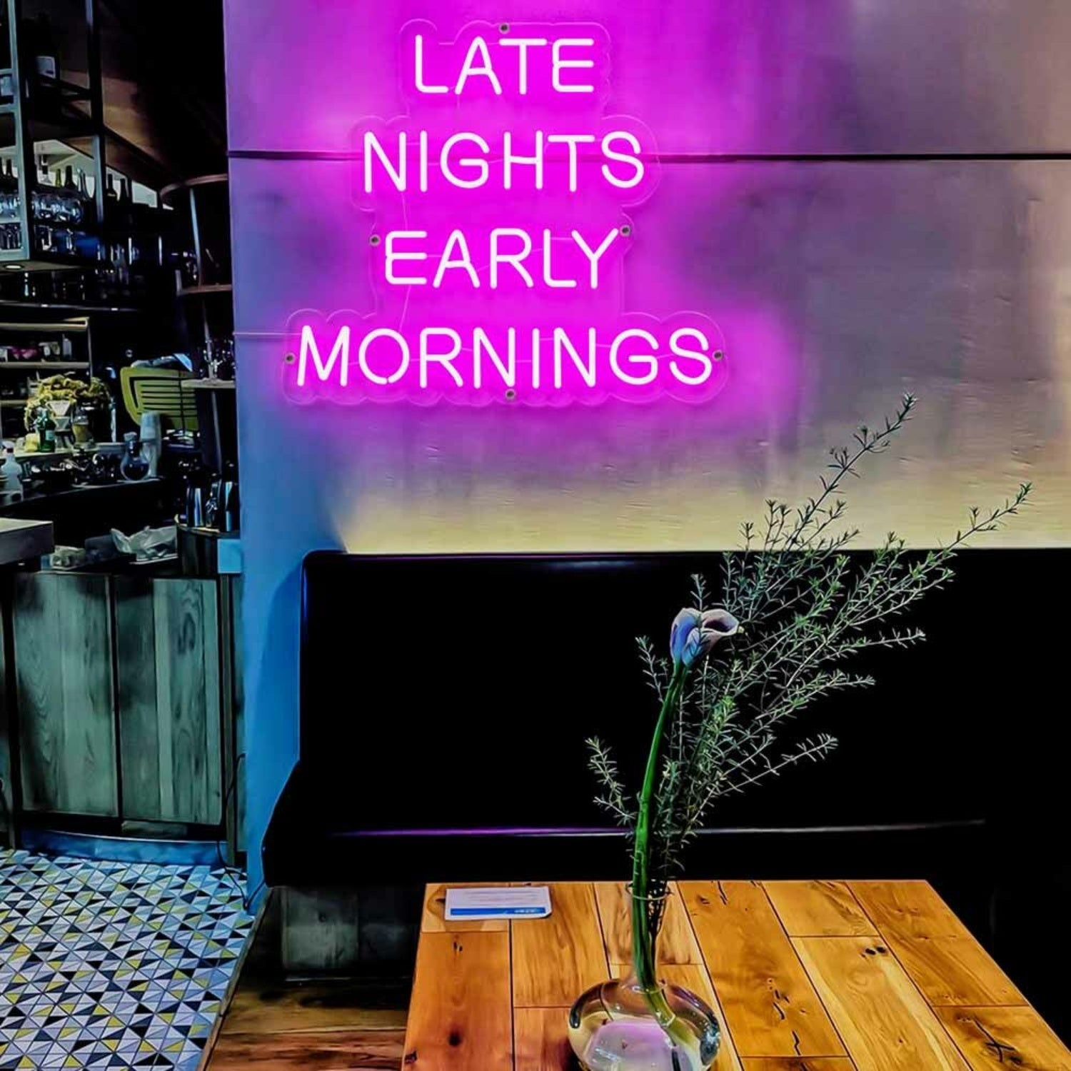 Late Nights Early Mornings Led Neon Sign For Wall Decor | Shineneon