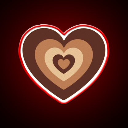 Latte Love Brown Heart Cafe Led Neon Sign Espresso Bar Art Rgb Color