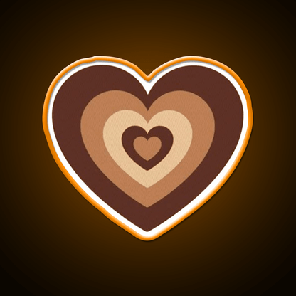 Latte Love Brown Heart Cafe Led Neon Sign Espresso Bar Art Rgb Color - Shineneon
