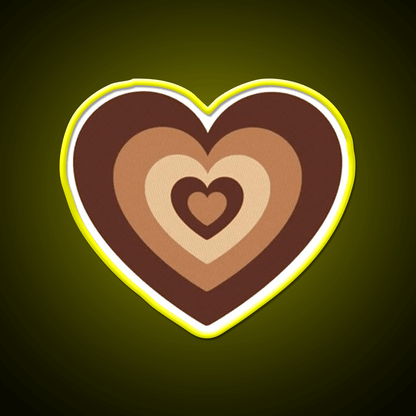 Latte Love Brown Heart Cafe Led Neon Sign Espresso Bar Art Rgb Color - Shineneon