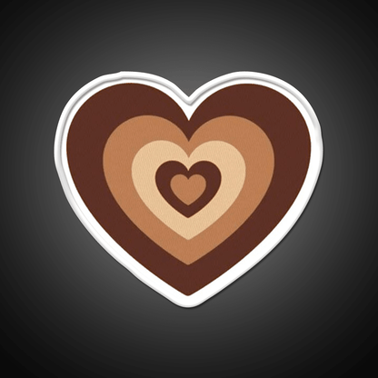 Latte Love Brown Heart Cafe Led Neon Sign Espresso Bar Art Rgb Color - Shineneon