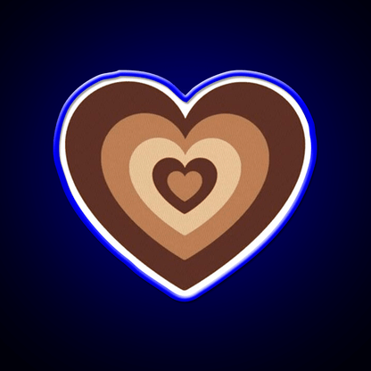 Latte Love Brown Heart Cafe Led Neon Sign Espresso Bar Art Rgb Color - Shineneon