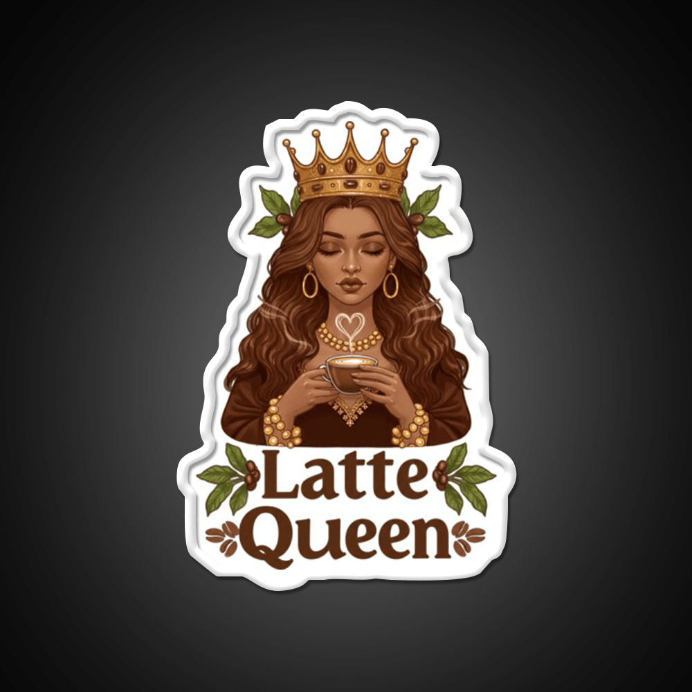 Latte Queen Cafe Led Neon Sign Espresso Bar Art Rgb Color - Shineneon