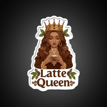 Latte Queen Cafe Led Neon Sign Espresso Bar Art Rgb Color - Shineneon