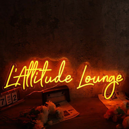 Lattitude Lounge Orange Led Neon Sign | Shineneon