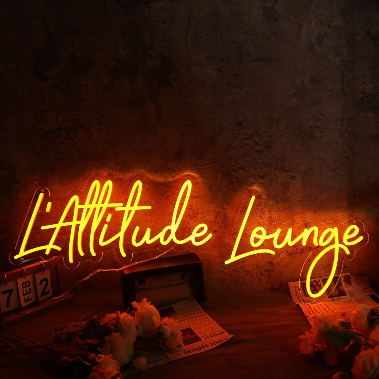Lattitude Lounge Orange Led Neon Sign | Shineneon