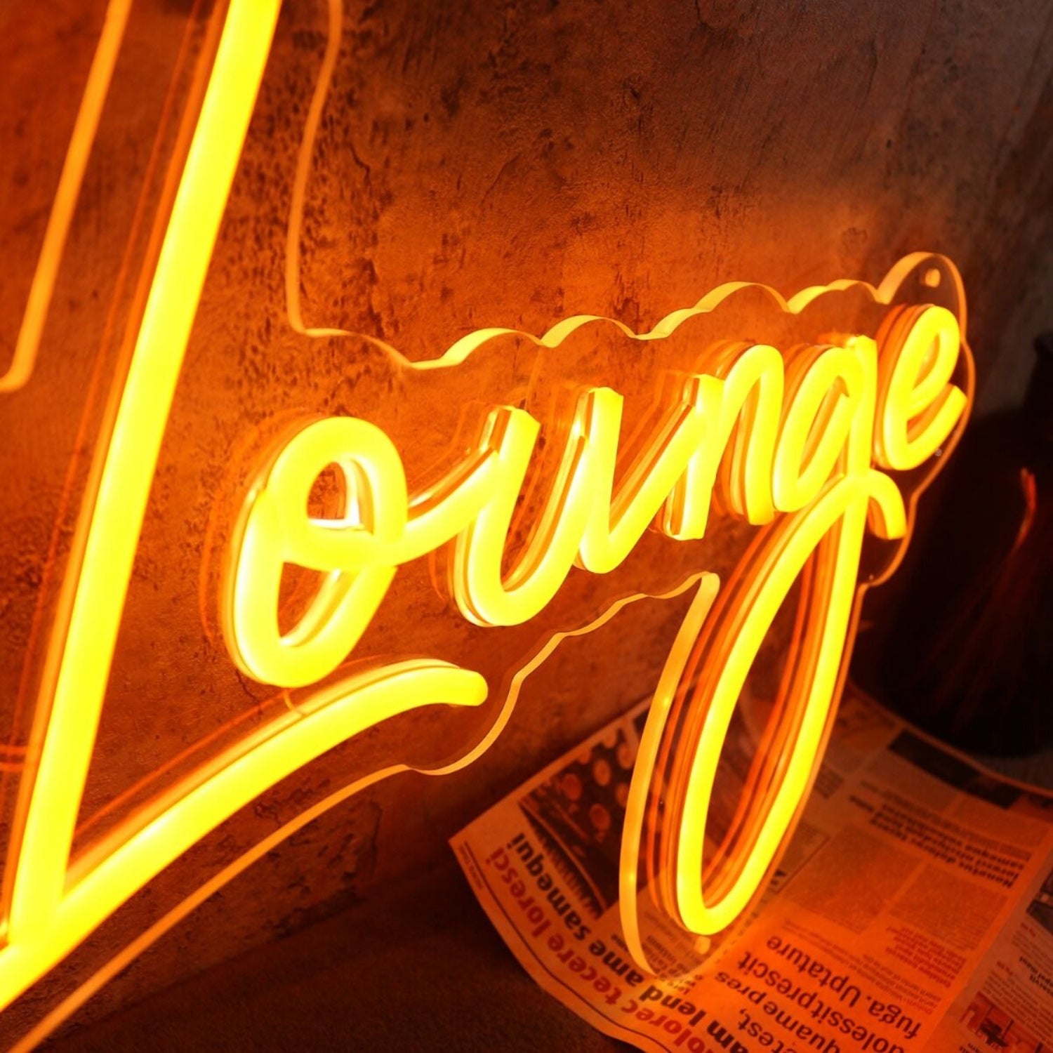 Lattitude Lounge Orange Led Neon Sign | Shineneon