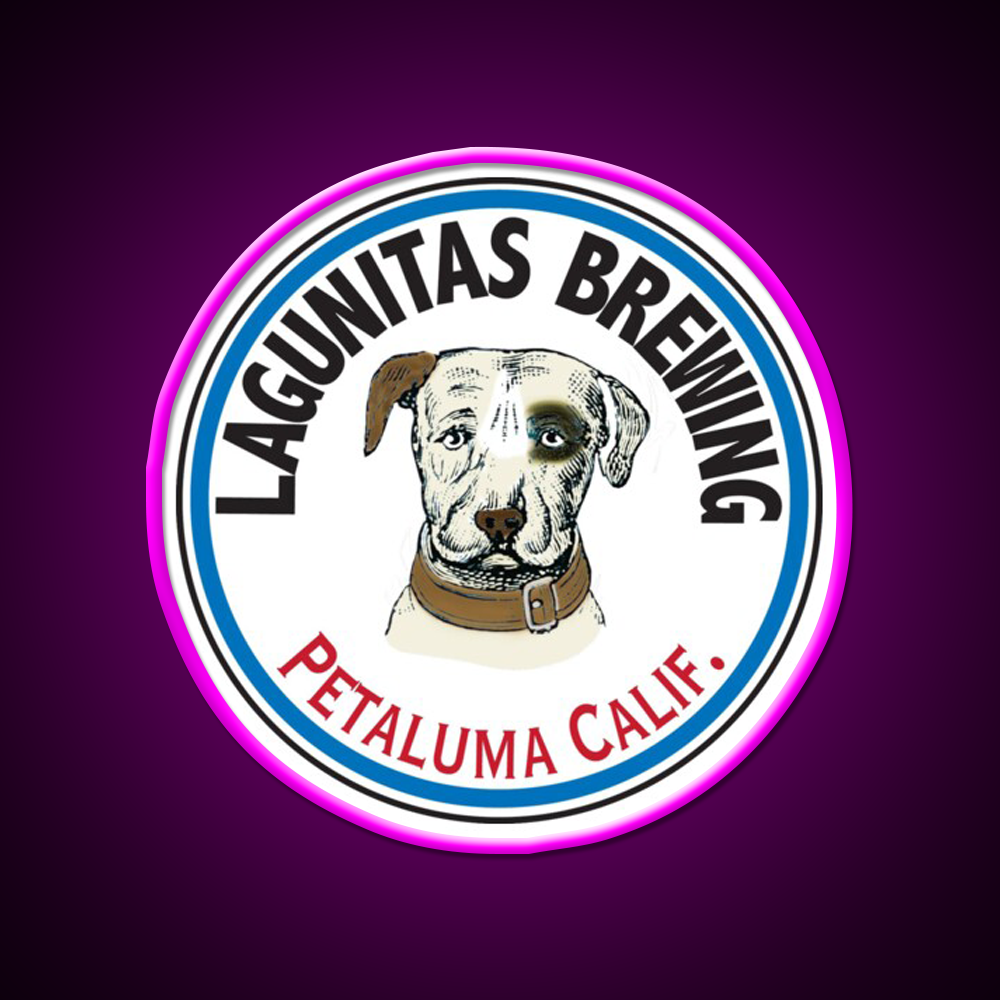 Laughing Brewing Puppy Beer Bar Decor Led Neon Sign Rgb Color - Neon sign mounted on wall in room