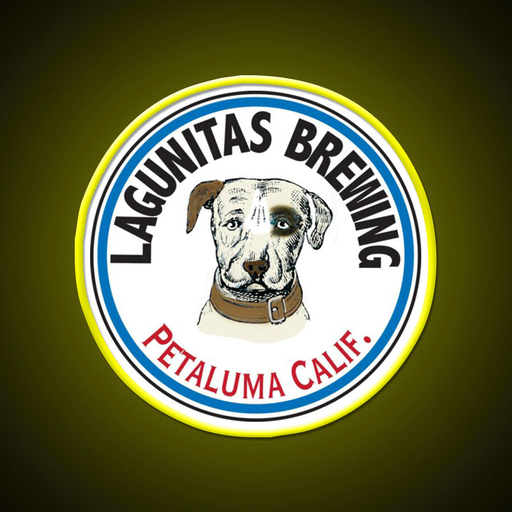 Laughing Brewing Puppy Beer Bar Decor Led Neon Sign Rgb Color - Custom LED neon sign front view