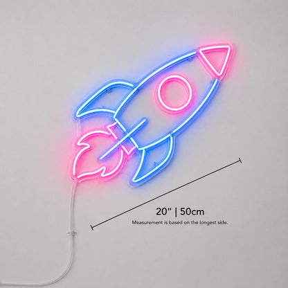 Launch Rocket Neon Sign LED Neon Sign size image