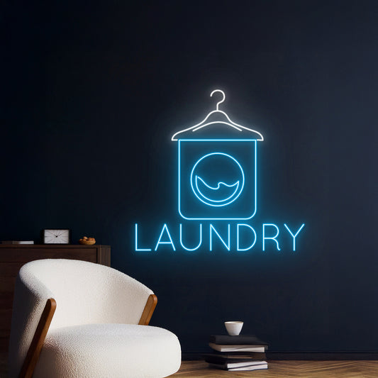 Laundry Clothes Hangers Led Sign Wardrobe Hanger Led Neon Signs