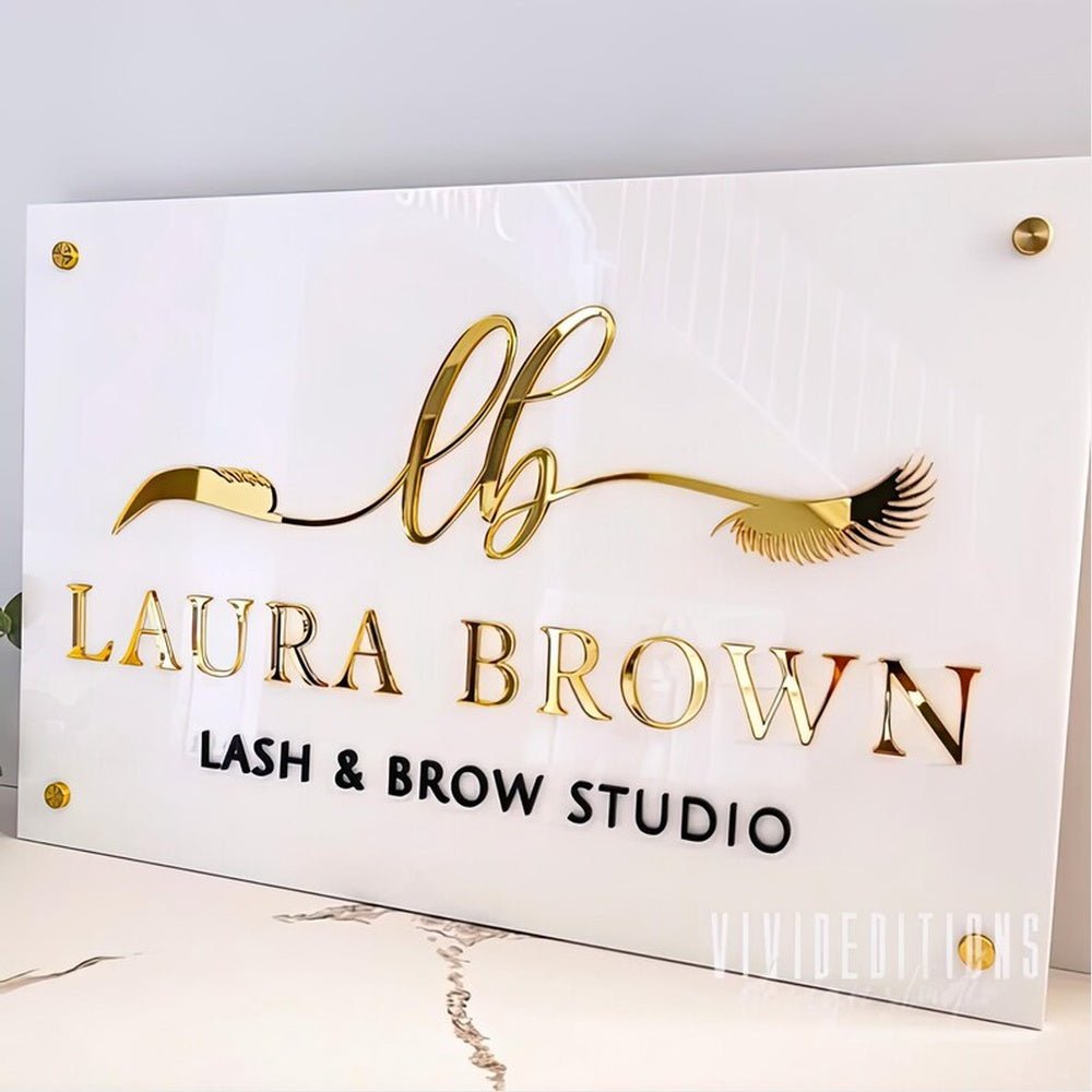 Laura Brown Acrylic Business Logo Sign - Shineneon