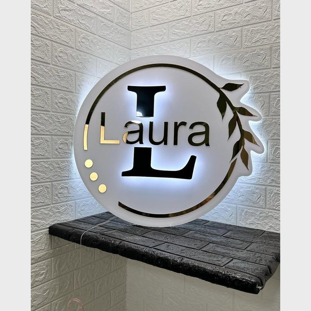Laura Studio Acrylic Business Logo Sign - Shineneon