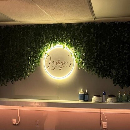 Lauryhs Beauty Bar Acrylic Business Logo Sign - Shineneon