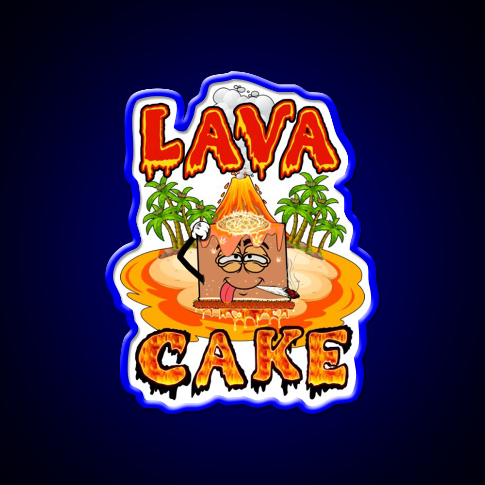 Lava Cake Strain Weed Art Hemp Inspired Green Leaf Led Neon Sign Rgb Color - LED neon sign view 5