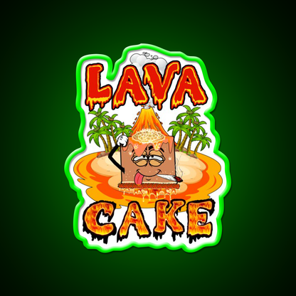 Lava Cake Strain Weed Art Hemp Inspired Green Leaf Led Neon Sign Rgb Color - LED neon sign view 8