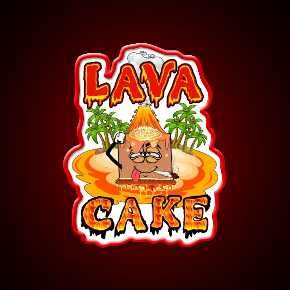 Lava Cake Strain Weed Art Hemp Inspired Green Leaf Led Neon Sign Rgb Color - LED neon sign view 10