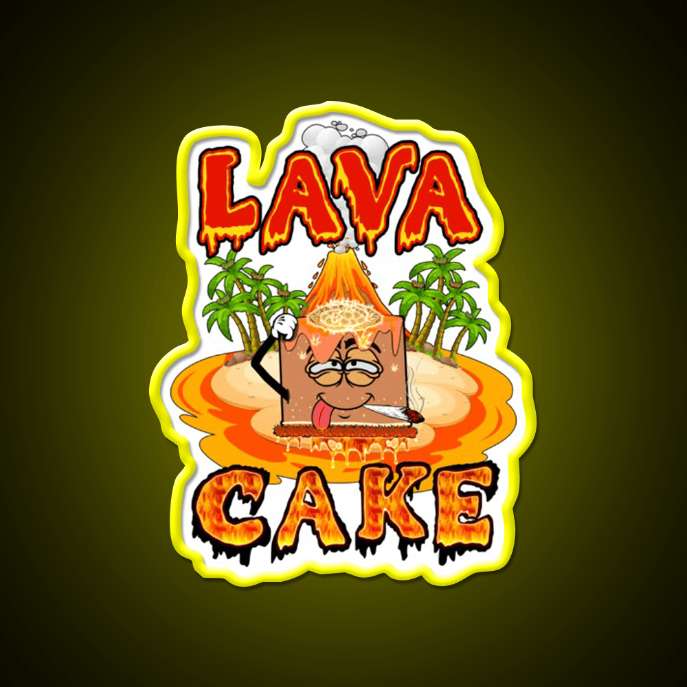 Lava Cake Strain Weed Art Hemp Inspired Green Leaf Led Neon Sign Rgb Color - Shineneon