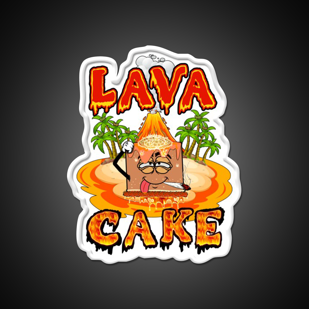 Lava Cake Strain Weed Art Hemp Inspired Green Leaf Led Neon Sign Rgb Color - LED neon sign view 11